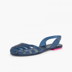 Sandálias de Borracha para Mulher Paris Azul-marinho