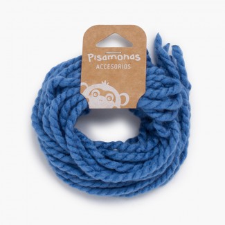 Cordões finos lã para o cabelo Azul França