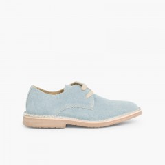 Sapatos Blucher Tela de Saco Azul